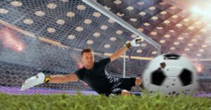 Cómo mejorar la colocación siendo portero de fútbol en una parada lateral dentro del área.